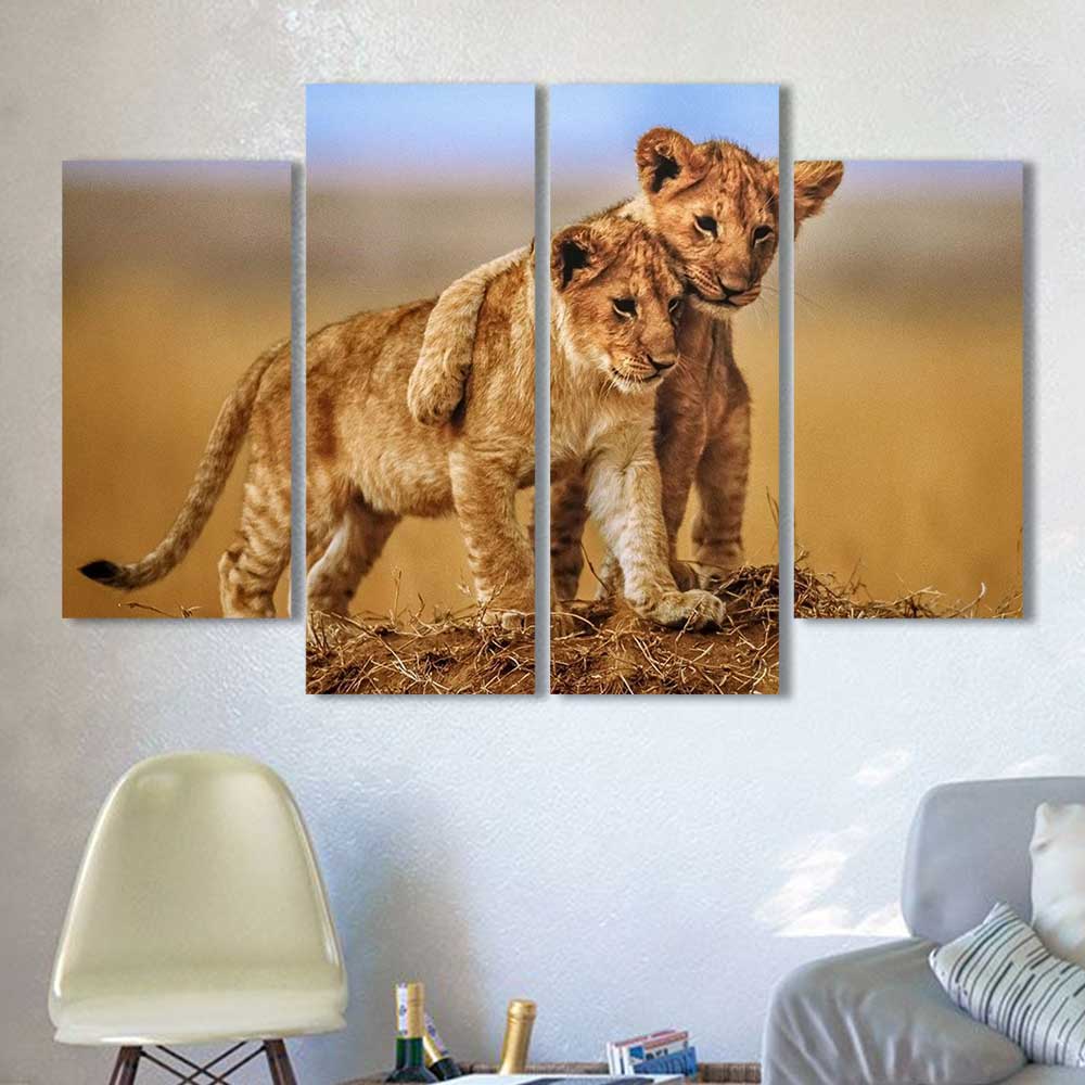 Pride of the Plains - Framed Canvas Home Decor Wall Art Multiple Choices 1 3 4 5 Panels