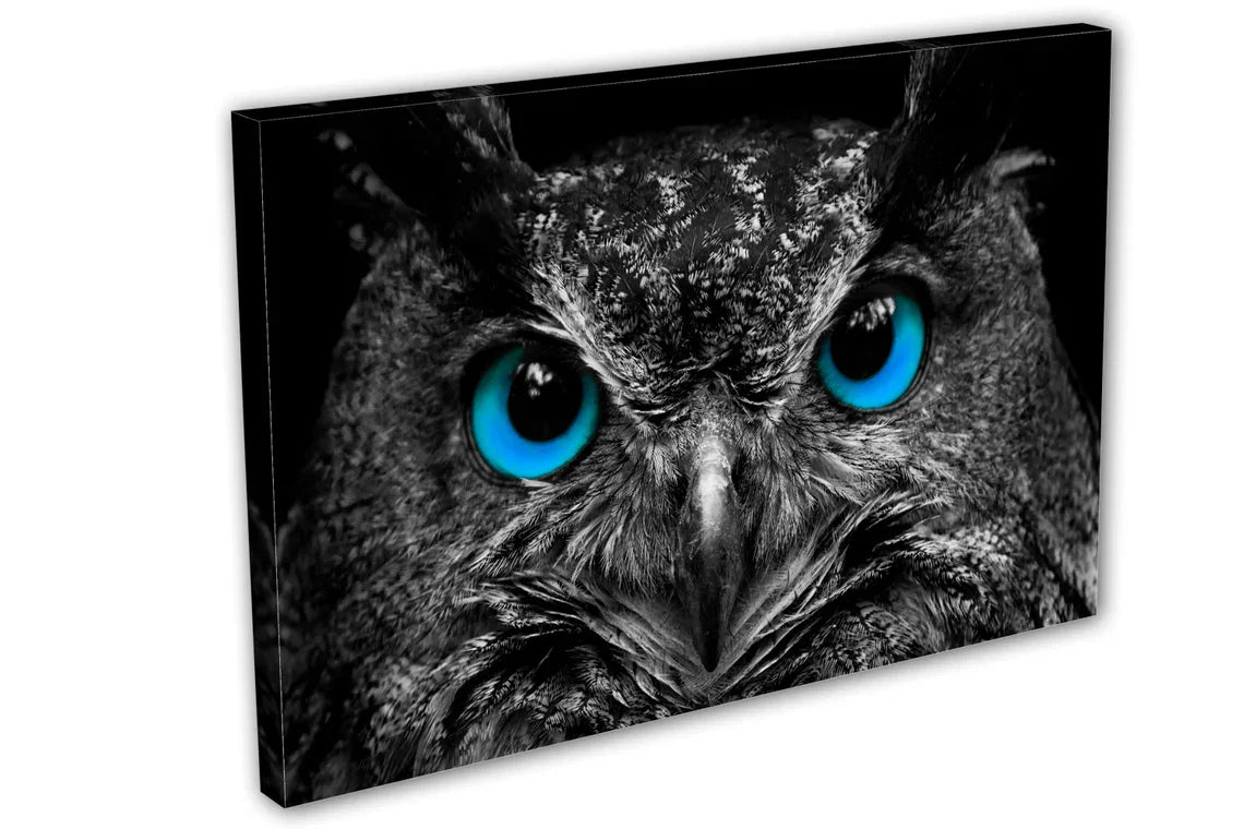 Azure Gaze Collection - Framed Canvas Home Decor Wall Art Multiple Choices 1 3 and 5 Panels
