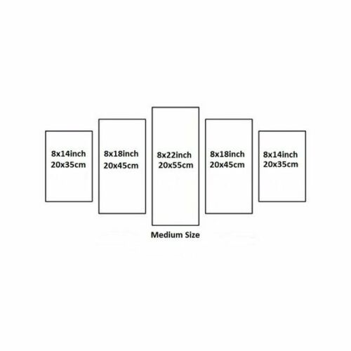 Abstract Colorful Lions Animal Five Piece Canvas Wall Art Home Decor Multi Panel 5