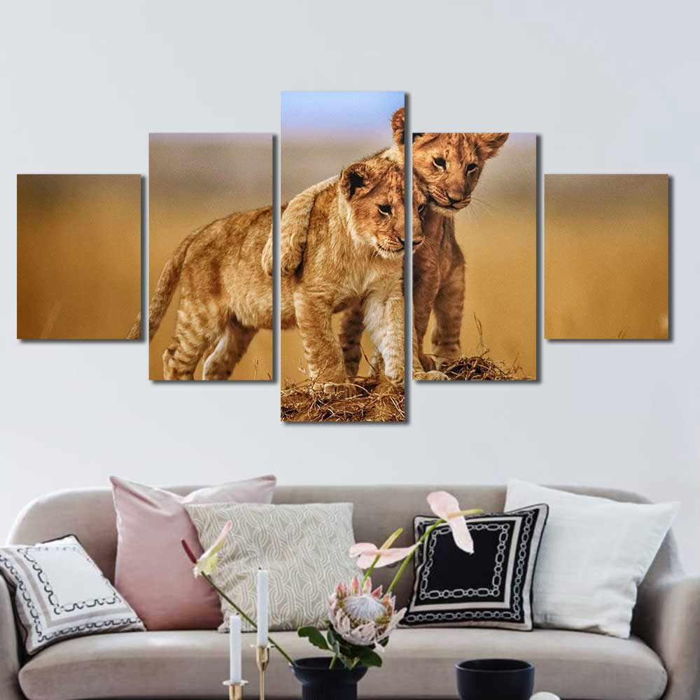 Pride of the Plains - Framed Canvas Home Decor Wall Art Multiple Choices 1 3 4 5 Panels