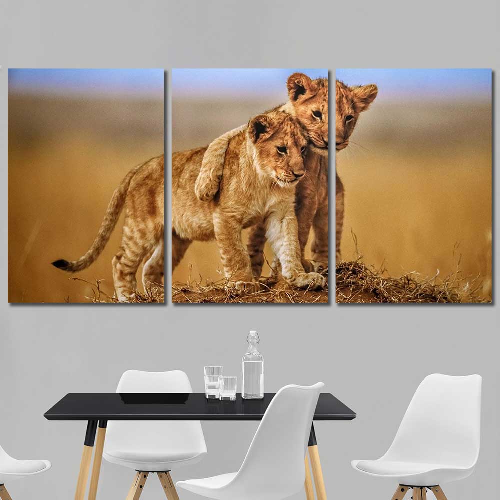 Pride of the Plains - Framed Canvas Home Decor Wall Art Multiple Choices 1 3 4 5 Panels