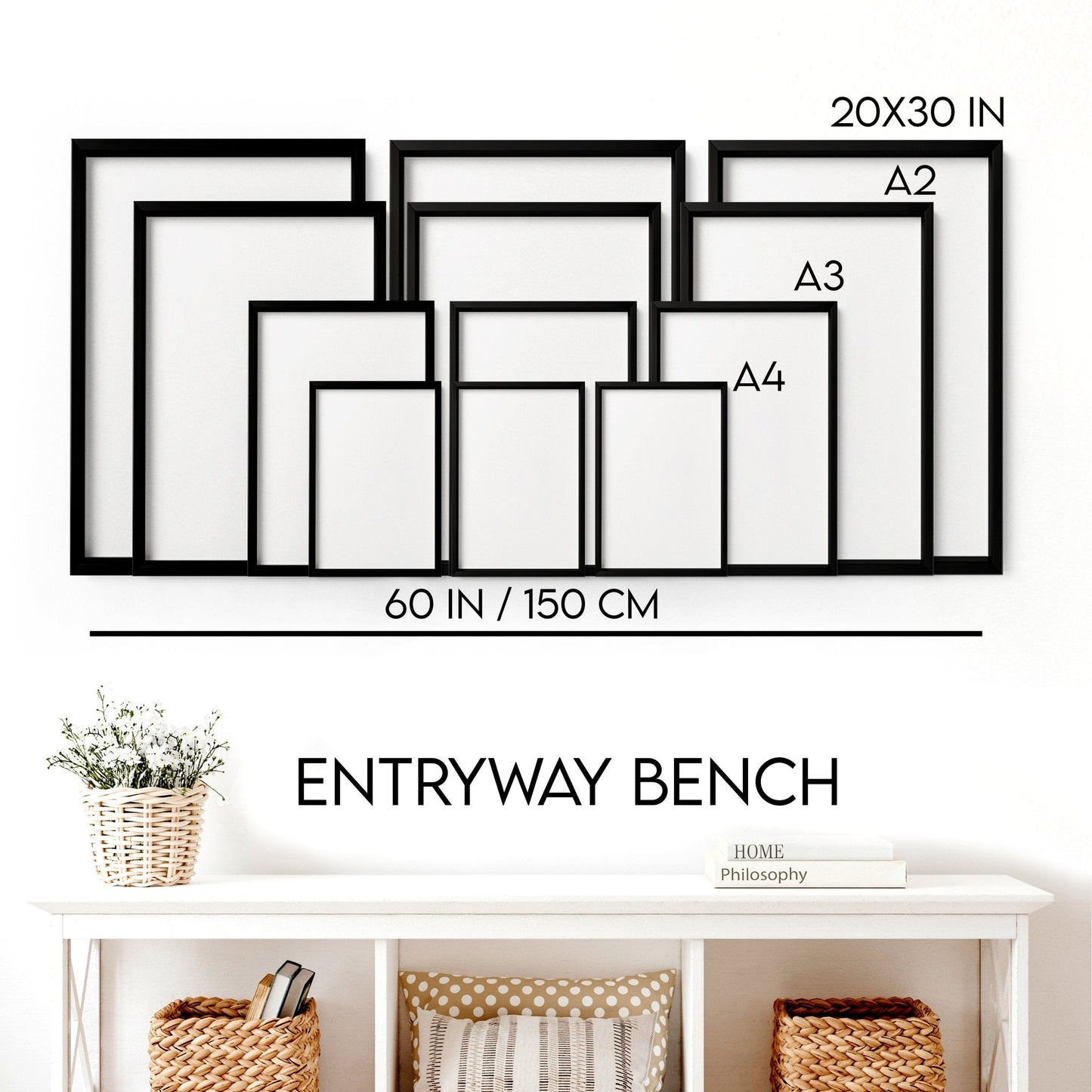 Living Room Wall Decor | Set of 3 Asian Inspired Wall art Prints