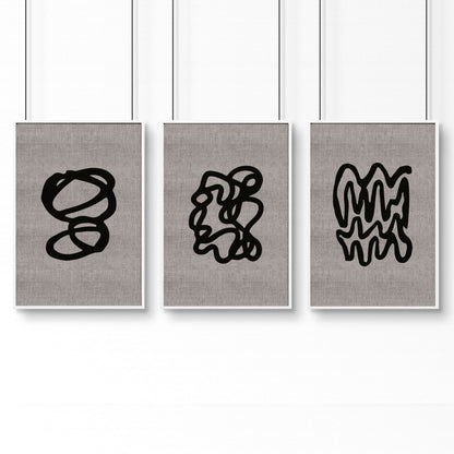 Minimal Art Wall | Set of 3 wall art prints
