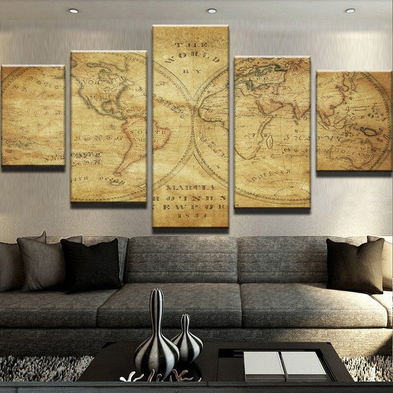Old World Rustic Map